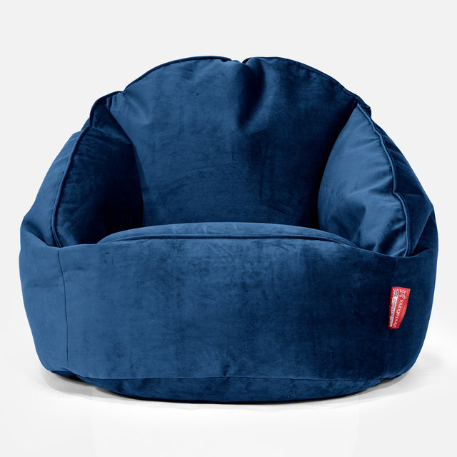 Pouf Chaise Bubble - Velours Bleu Marine 01