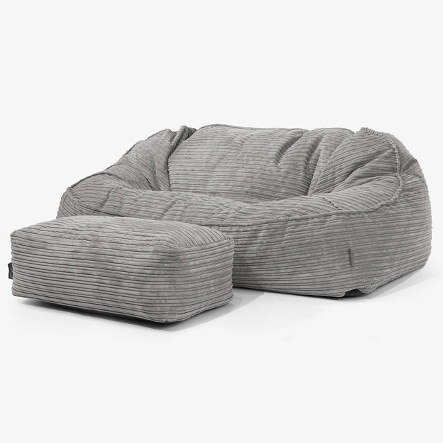 Le Canapé Pouf Géant Doudou - Côtelé Anthracite 02