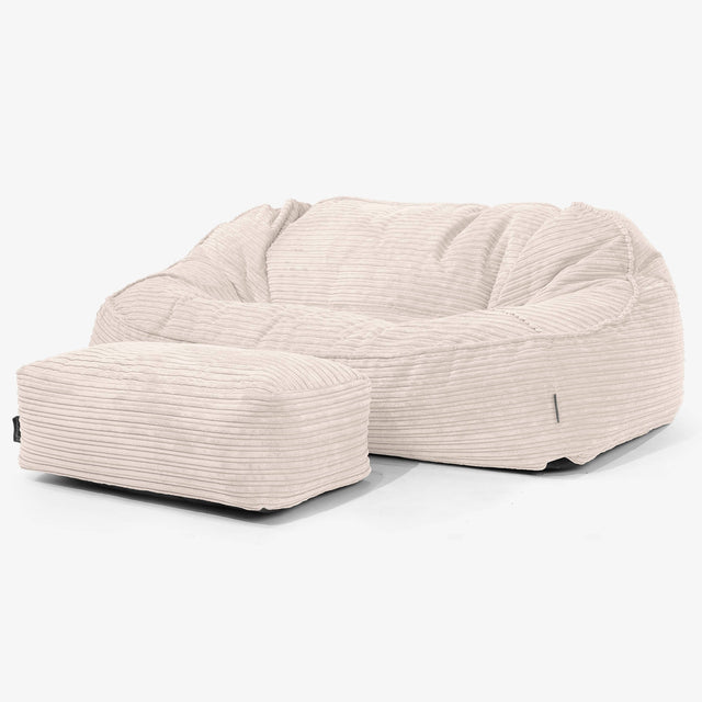 Le Canapé Pouf Géant Doudou - Côtelé Ivoire 02