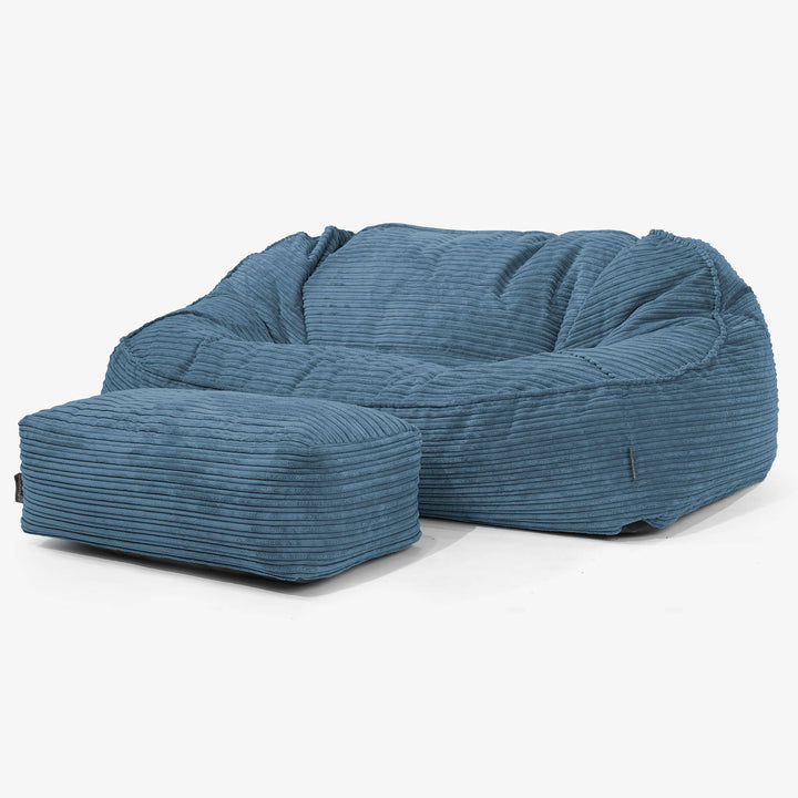 Le Canapé Pouf Géant Doudou - Côtelé Bleu Marine 02