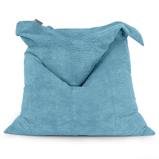 Pouf Fauteuil Design - Côtelé Gris Acier 01