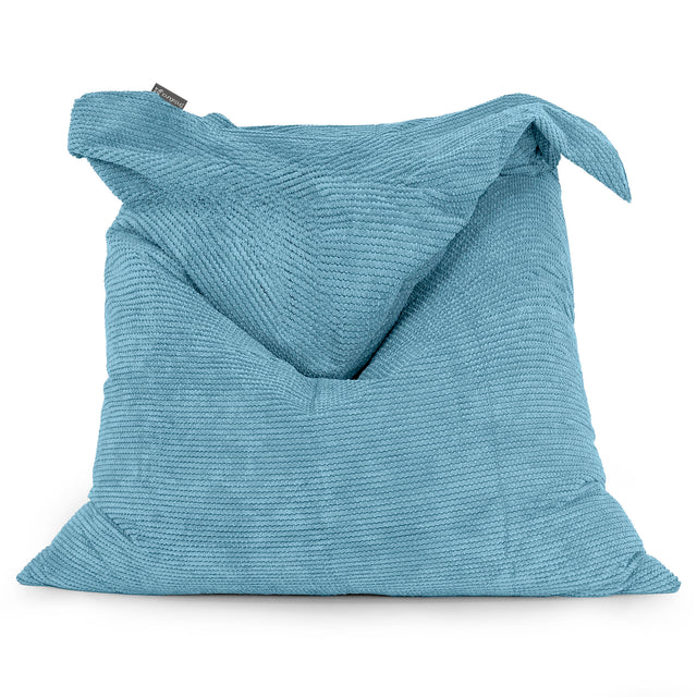 Pouf Fauteuil Design - Côtelé Gris Acier 01