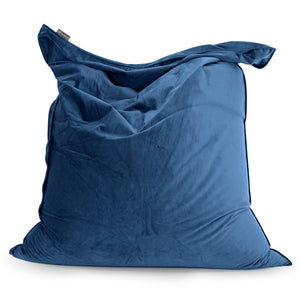 Pouf Géant XXL - Velours Bleu Marine