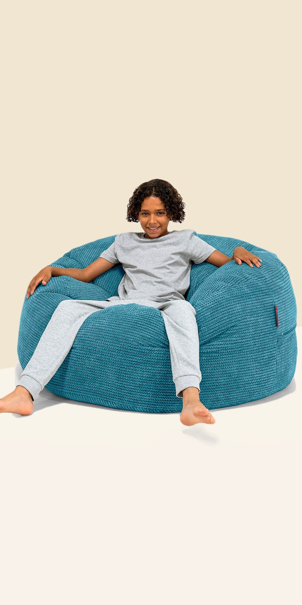 Fauteuil Pouf Bambin 1-3 ans - Côtelé Bleu Marine main image 1