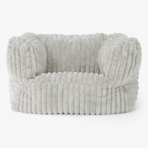 Albert Pouf Fauteuil Design - Velours Côtelé Ultra Pelucheux Vert Sauge