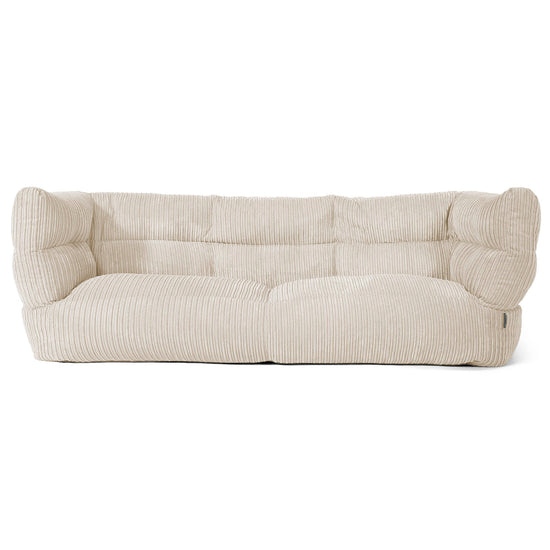 Canapé Pouf Louis 3 places - Côtelé Crème 01