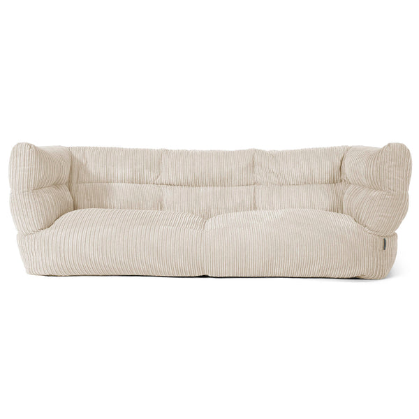 Canapé Pouf Louis 3 places - Côtelé Crème 01
