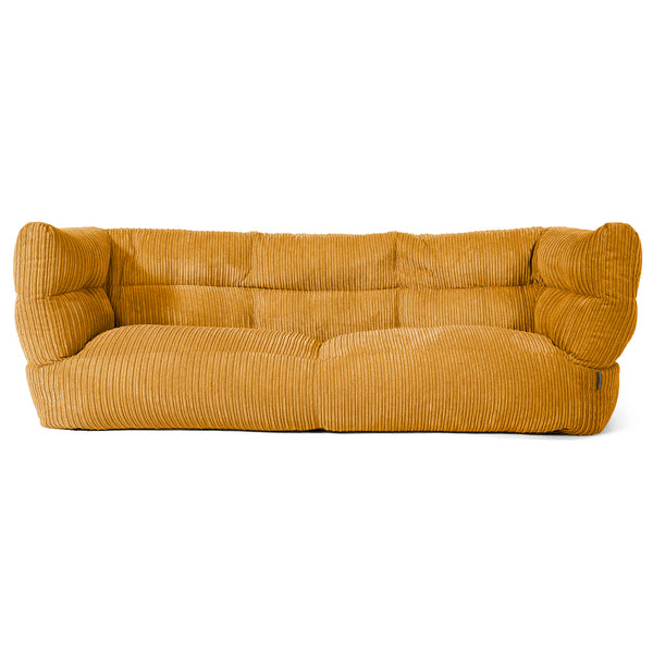 Canapé Pouf Louis 3 places - Côtelé Miel doré 01