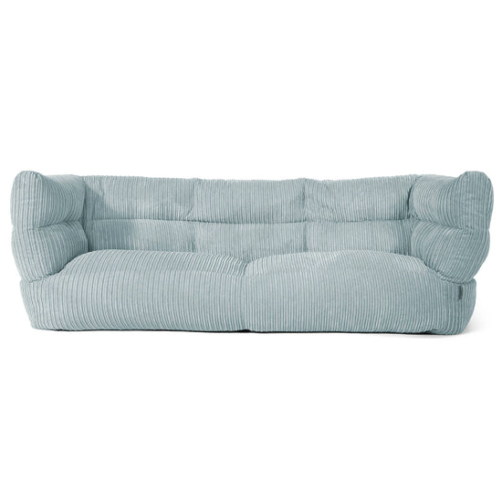 Canapé Pouf Louis 3 places - Côtelé Vert Menthe 01