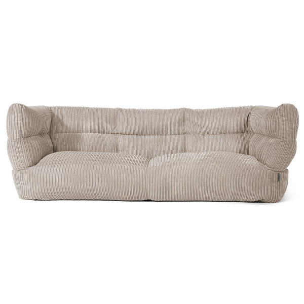 Canapé Pouf Louis 3 places - Côtelé Vison 01