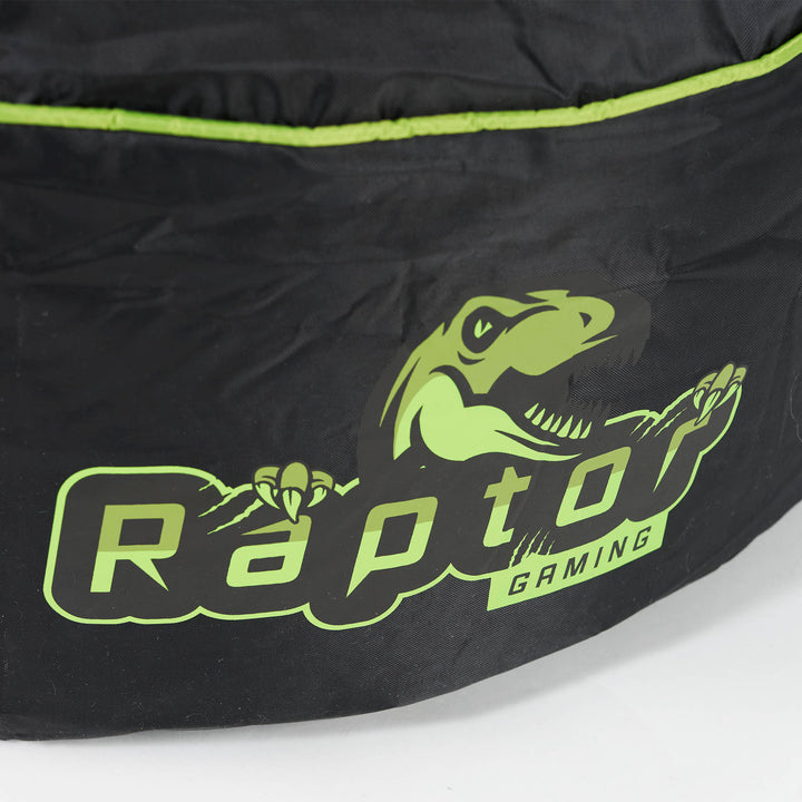 Fauteuil Gaming Pouf Matelassé - Noir / Vert 09