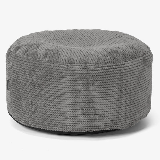 Grand Repose-pied Rond - Pompon Anthracite 01