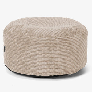 Grand Repose-pied Rond - Pompon Crème
