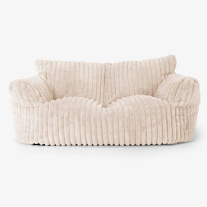 Joséphine Canapé Pouf - Velours Côtelé Ultra Pelucheux Crème