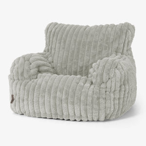 Joséphine Pouf Fauteuil Design - Velours Côtelé Ultra Pelucheux Vert Sauge