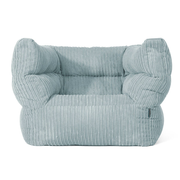 Louis Pouf Fauteuil Design - Côtelé Vert Menthe 01
