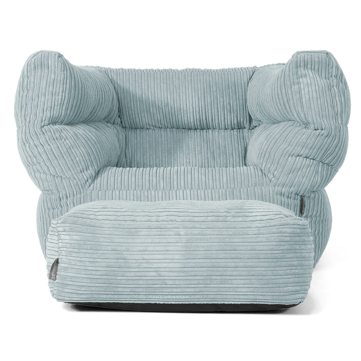 Louis Pouf Fauteuil Design - Côtelé Vert Menthe 02