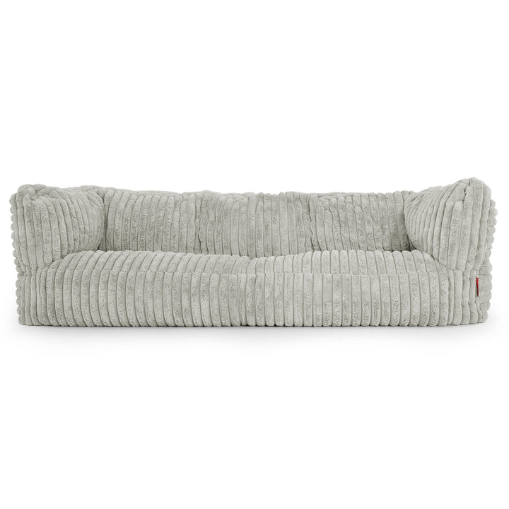 Canapé Pouf Albert 3 places - Velours Côtelé Ultra Pelucheux Vert Sauge 01