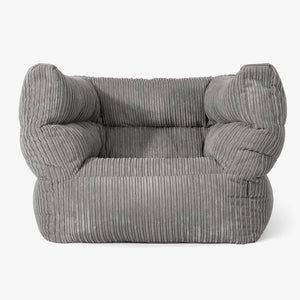 Albert Pouf Fauteuil Design 2.0 - Côtelé Anthracite