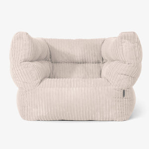 Albert Pouf Fauteuil Design 2.0 - Côtelé Ivoire