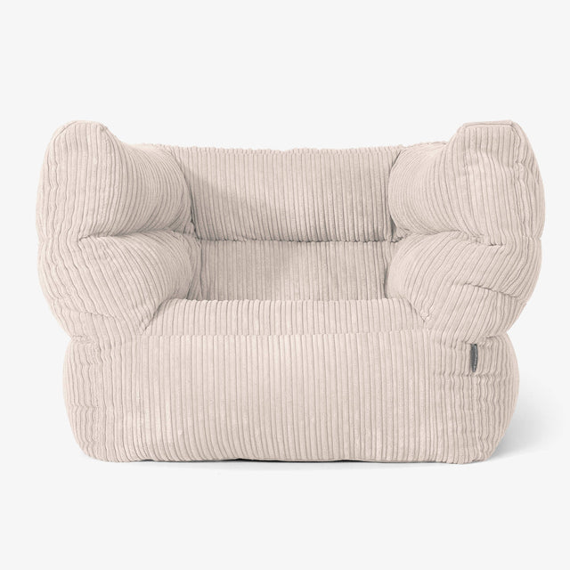 Albert Pouf Fauteuil Design - Côtelé Ivoire 01