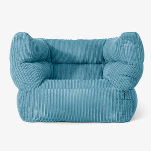 Albert Pouf Fauteuil Design 2.0 - Côtelé Mer Égée