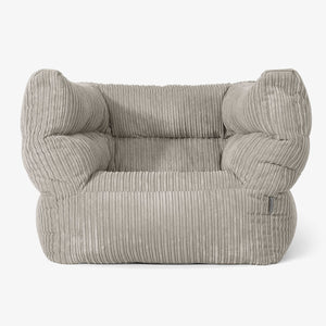 Albert Pouf Fauteuil Design 2.0 - Côtelé Vison