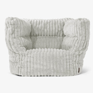 Albert Pouf Fauteuil Design 2.0 - Velours Côtelé Ultra Pelucheux Vert Sauge