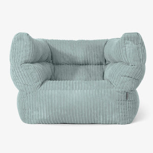 Albert Pouf Fauteuil Design 2.0 - Côtelé Vert Menthe