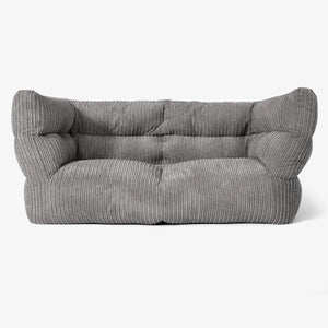 Canapé Pouf Albert 2 places 2.0 - Côtelé Anthracite