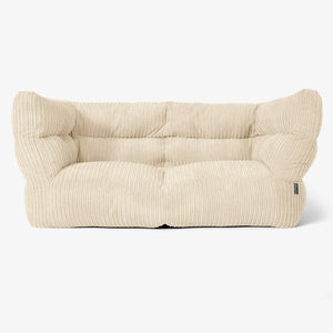 Canapé Pouf Albert 2 places 2.0 - Côtelé Crème
