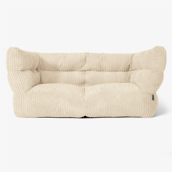 Canapé Pouf Albert 2 places - Côtelé Crème 01