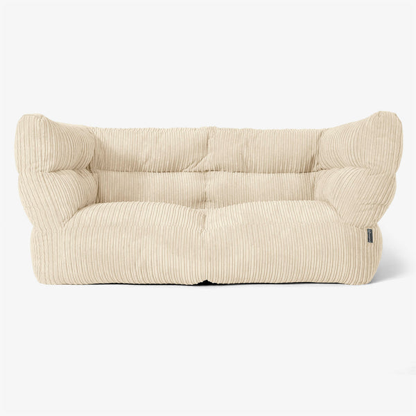 Canapé Pouf Albert 2 places - Côtelé Crème 01