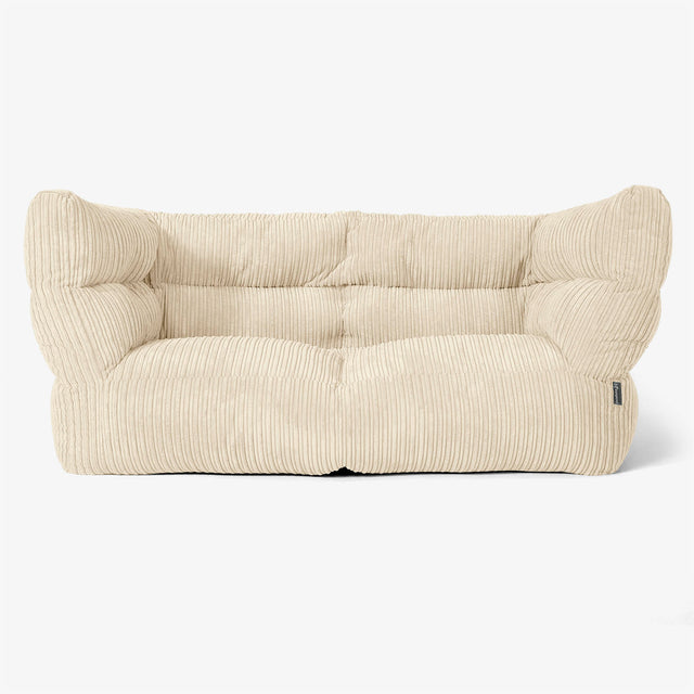 Canapé Pouf Albert 2 places - Côtelé Crème 01