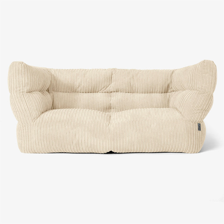 Canapé Pouf Albert 2 places - Côtelé Crème 01
