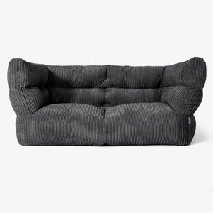Canapé Pouf Albert 2 places 2.0 - Côtelé Noir