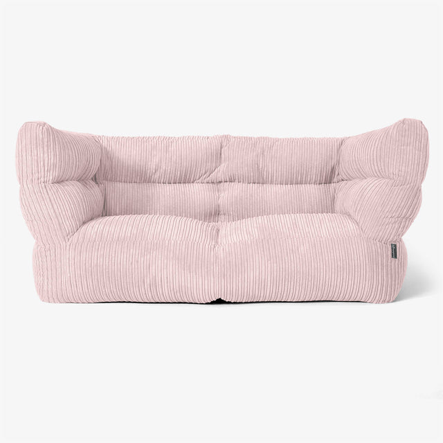 Canapé Pouf Albert 2 places - Côtelé Rose 01
