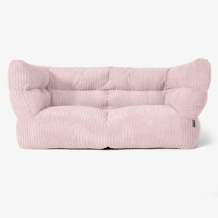 Canapé Pouf Albert 2 places - Côtelé Rose 01