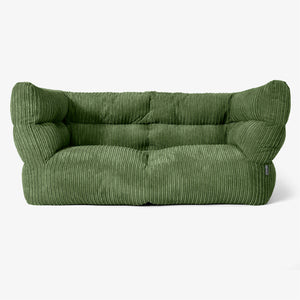 Canapé Pouf Albert 2 places 2.0 - Côtelé Vert Forêt