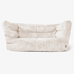 Canapé Pouf Albert 2 places 2.0 - Fausse Fourrure Lapin Blanc