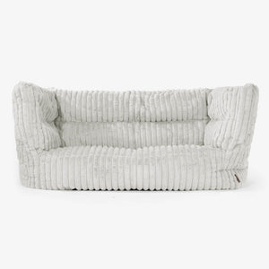 Canapé Pouf Albert 2 places 2.0 - Velours Côtelé Ultra Pelucheux Vert Sauge