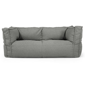 Canapé Pouf Albert 2 places - Bouclé Gris