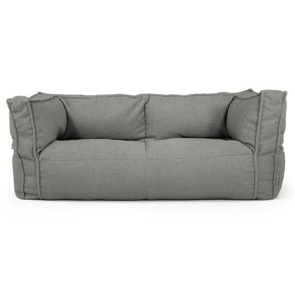 Canapé Pouf Albert 2 places - Bouclé Gris