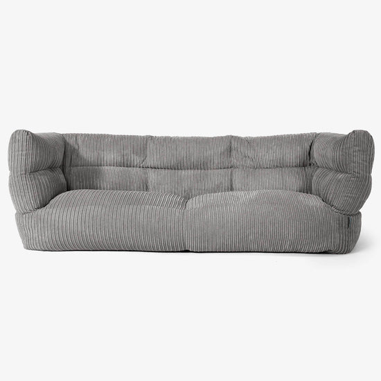Canapé Pouf Albert 3 places - Côtelé Anthracite 01