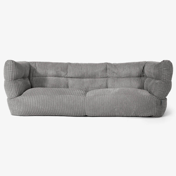 Canapé Pouf Albert 3 places - Côtelé Anthracite 01