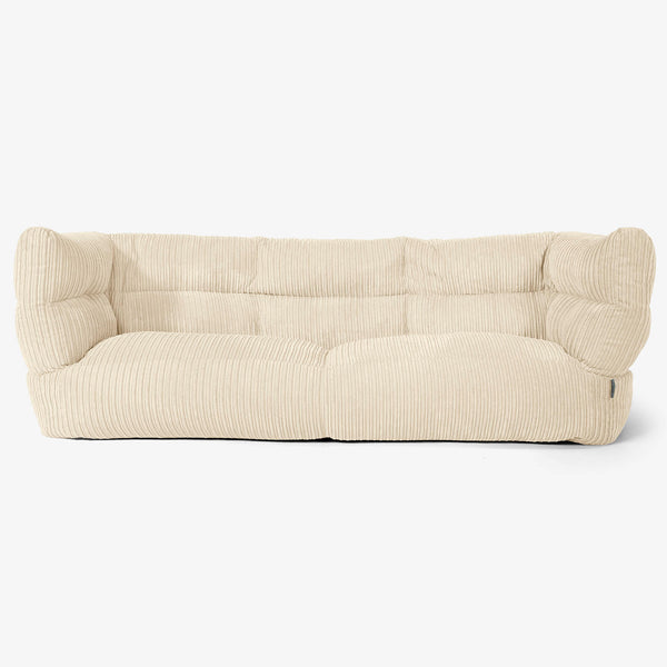 Canapé Pouf Albert 3 places - Côtelé Crème 01