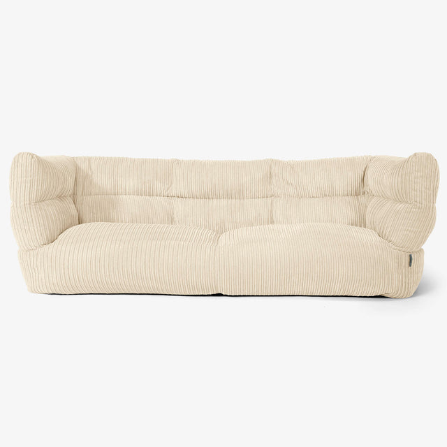 Canapé Pouf Albert 3 places - Côtelé Crème 01