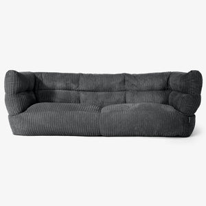 Canapé Pouf Albert 3 places 2.0 - Côtelé Noir