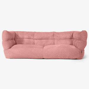 Canapé Pouf Albert 3 places 2.0 - Côtelé Pêche
