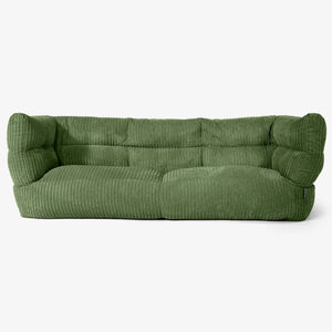 Canapé Pouf Albert 3 places 2.0 - Côtelé Vert Forêt